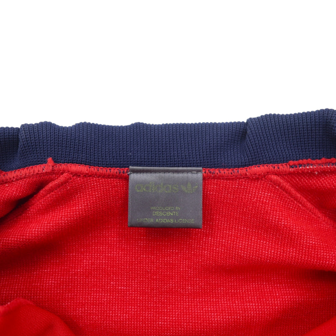 adidas Descente 80s Track Jacket Jersey XL Red Polyester Trefoil Logo Embroidered