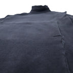 MERRELL Turtleneck Sweat Dress S Black Cotton French Terry Dress Cowl Neck Long Sleeve Pockets JWF25772