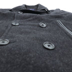 POLO SPORT RALPH LAUREN 90年代 ダブルブレスト ピーコート M グレー メルトン チンストラップ 日本製