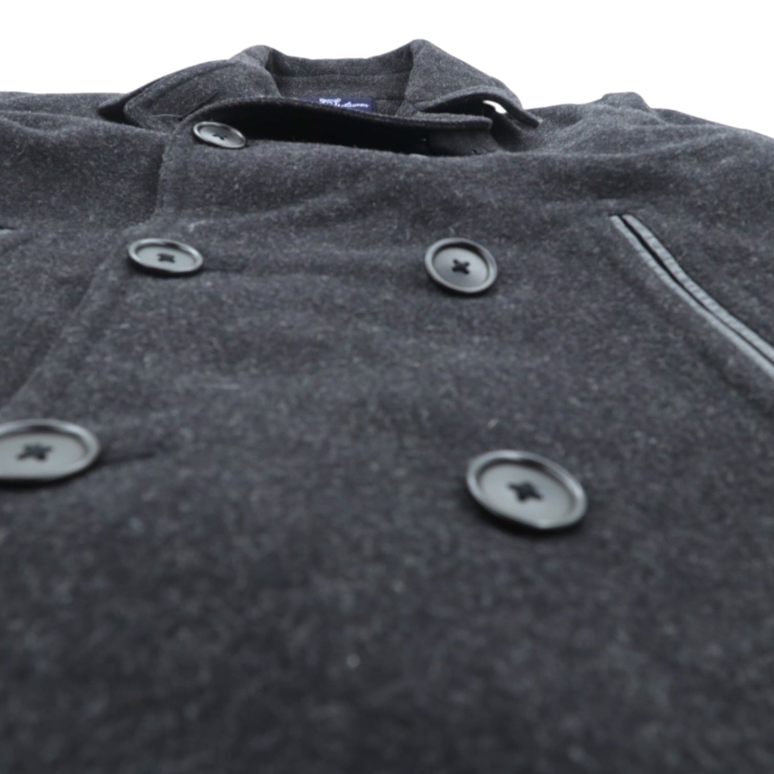 POLO SPORT RALPH LAUREN 90年代 ダブルブレスト ピーコート M グレー メルトン チンストラップ 日本製