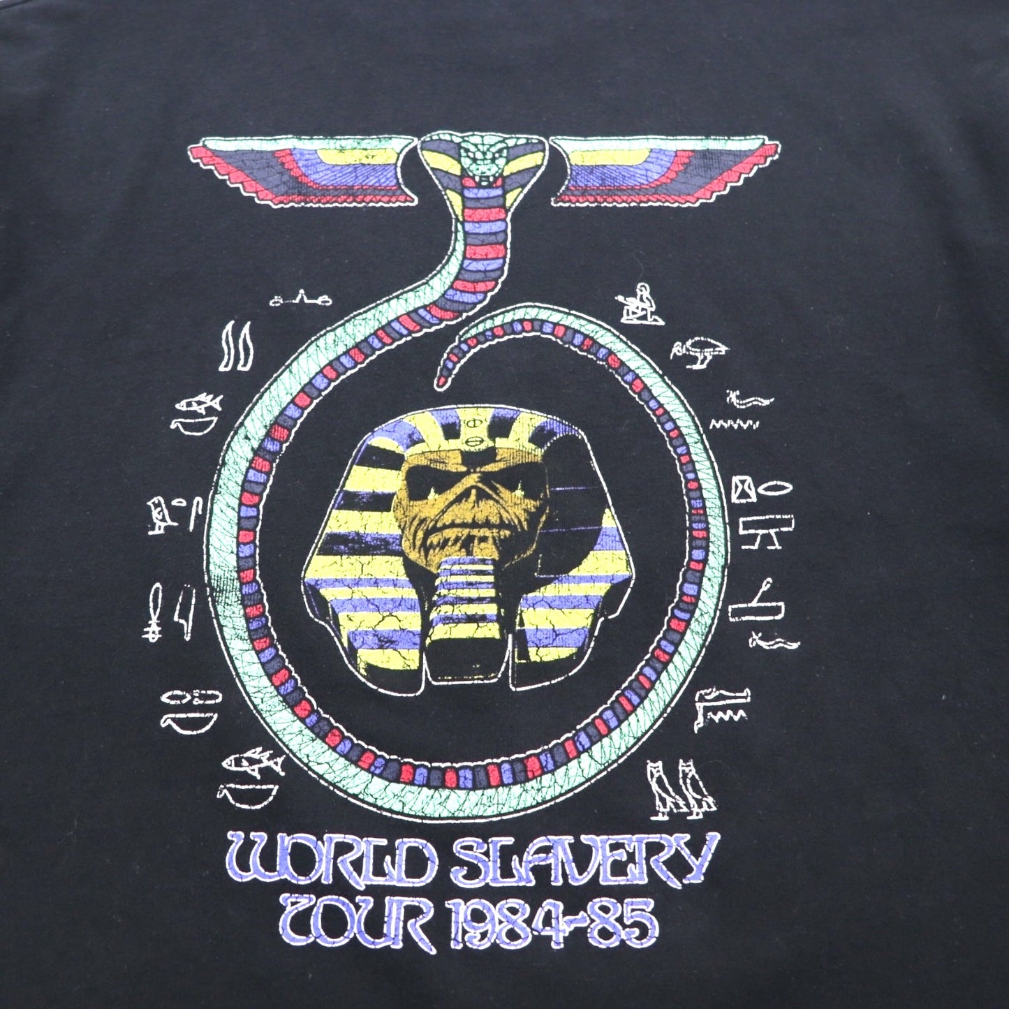 IRON MAIDEN アイアンメイデン WORLD SLAVERN TOUR 1984-85 ツアー ロック バンドTシャツ M ブラック 両面プリント PULL&BEAR トルコ製