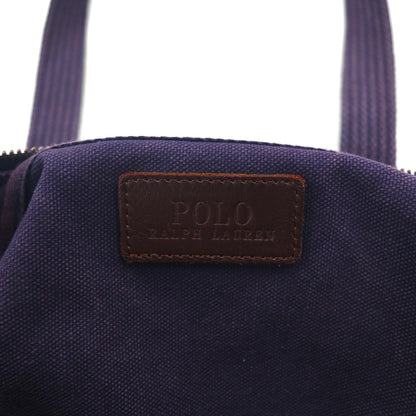Polo Ralph Lauren トートバッグ ネイビー キャンバス ヴィンテージ加工 ポニー刺繡