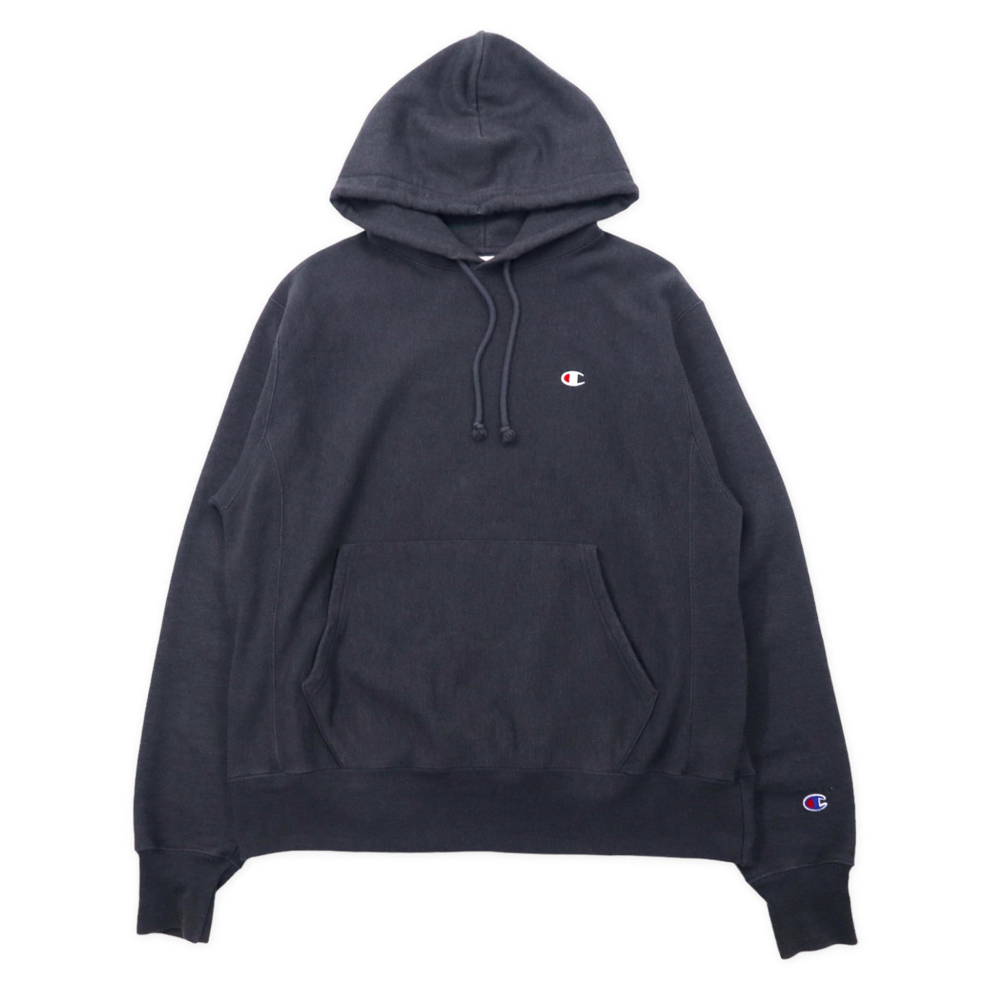 Champion ビッグサイズ リバースウィーブパーカー M グレー コットン 裏起毛 単色タグ US規格 REVERSE WEAVE ホンジュラス製