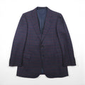 BURBERRY Silk Blend Tailored Jacket, Size M, Check, PRESTIGE COLLECTION, Made in Japan