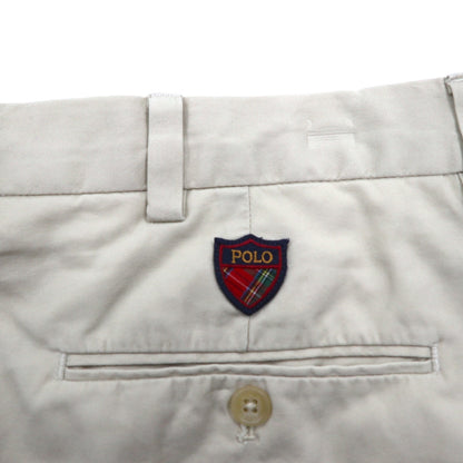 POLO GOLF RALPH LAUREN 90年代 ポロチノ 2タック チノ ショートパンツ ハーフパンツ L ベージュ コットン