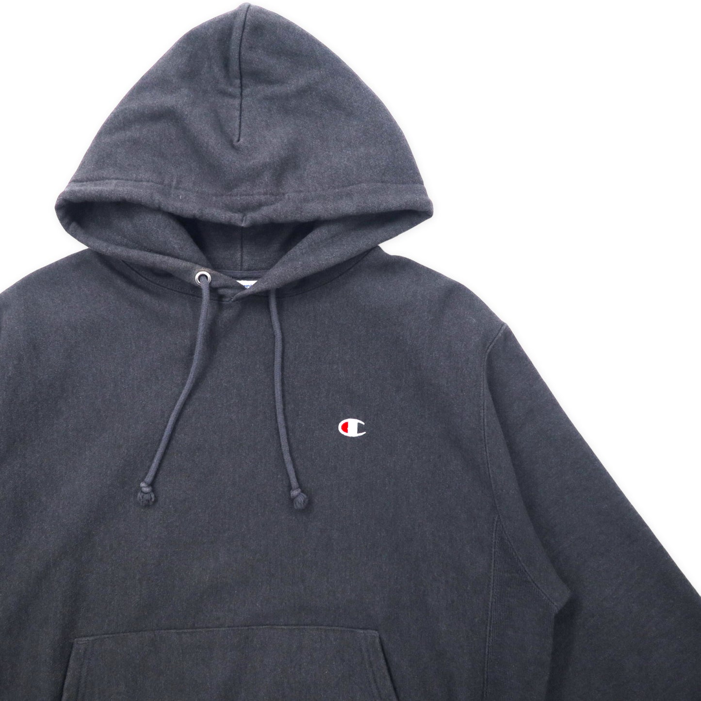 Champion ビッグサイズ リバースウィーブパーカー M グレー コットン 裏起毛 単色タグ US規格 REVERSE WEAVE ホンジュラス製