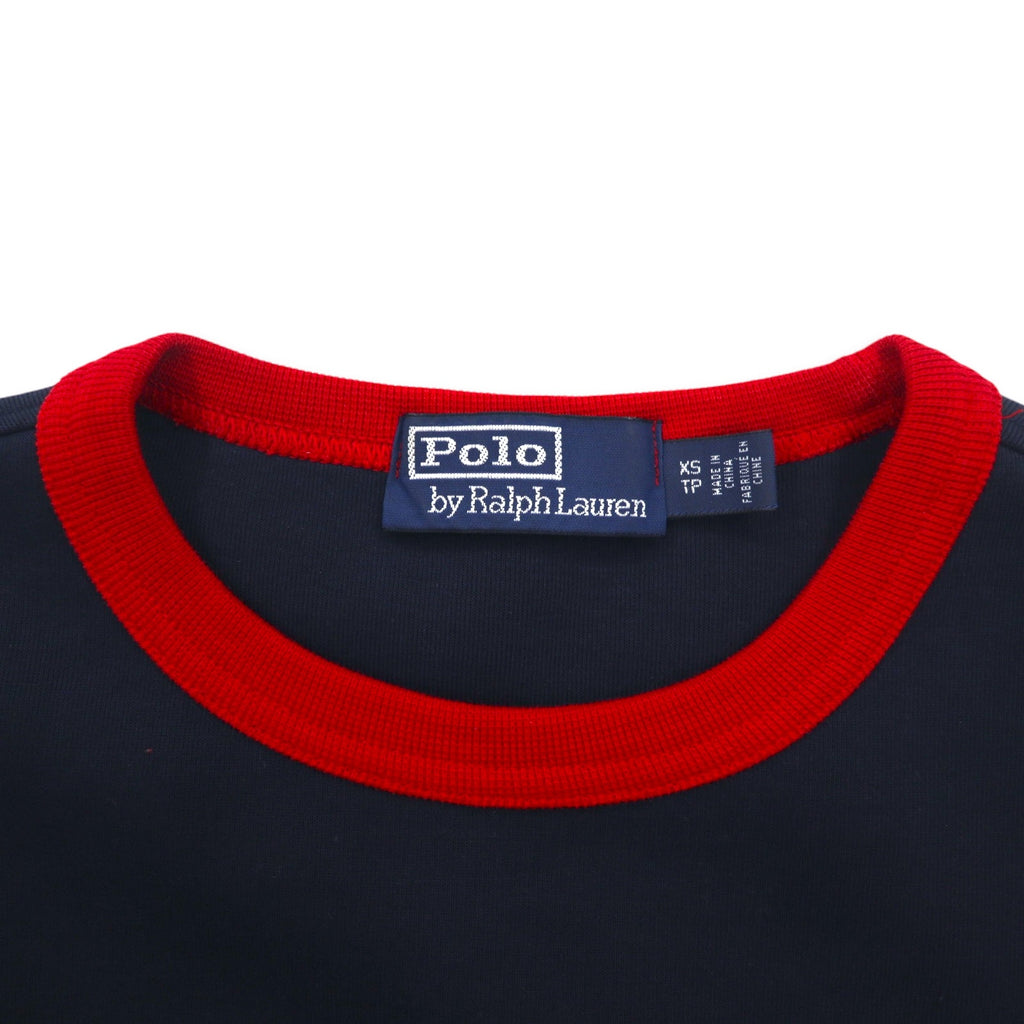 Polo by Ralph Lauren クルーネック スウェット XS ネイビー レッド コットン バックプリント