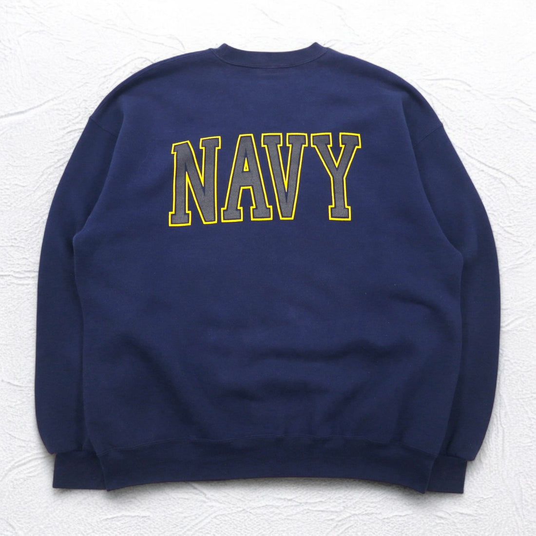 Vintage 90s USA Made US NAVY Sweatshirt SOFFE Sweatshirt XL Navy Double-sided Print Military