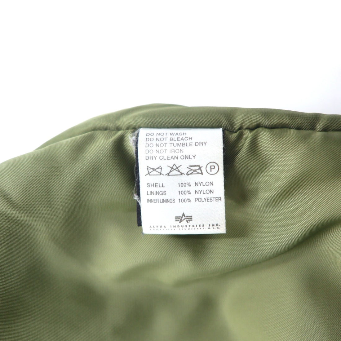 ALPHA INDUSTRIES INC N-3B フライトジャケット M カーキ ポリエステル ドローコード ファー着脱可能 MIL-J-6279