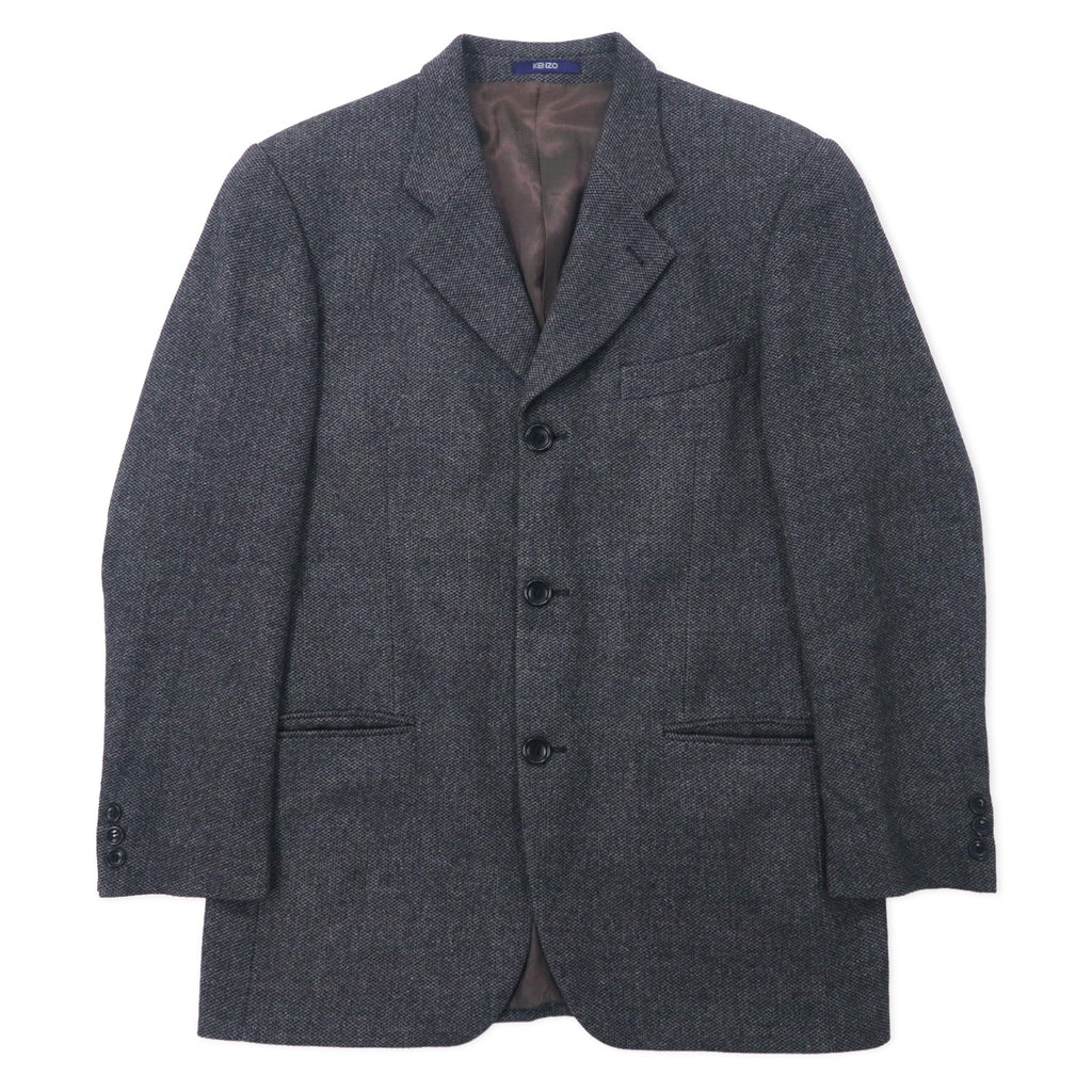 日本然リトテ-古着オンライン-KENZO HOMME オールド カシミヤ 3B テーラードジャケット 50 グレー ウール-KENZO HOMME Vintage Cashmere 3B Tailored Jacket 50 Gray Wool