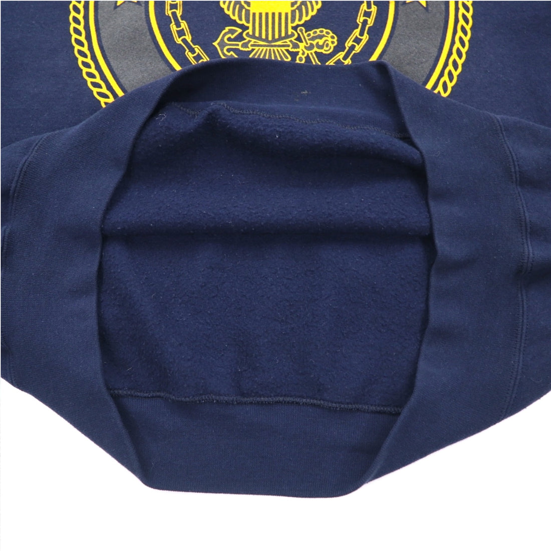 Vintage 90s USA Made US NAVY Sweatshirt SOFFE Sweatshirt XL Navy Double-sided Print Military