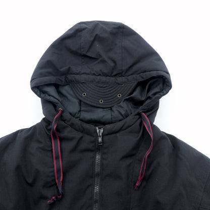 FILA 90年代 ビッグサイズ 中綿 ハーフジップ アノラックパーカー XL ブラック ナイロン カンガルーポケット