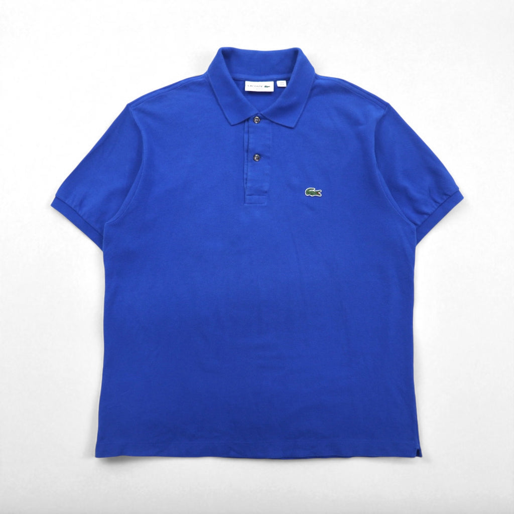 LACOSTE Classic Fit Polo Shirt L Blue Cotton Pique F8455