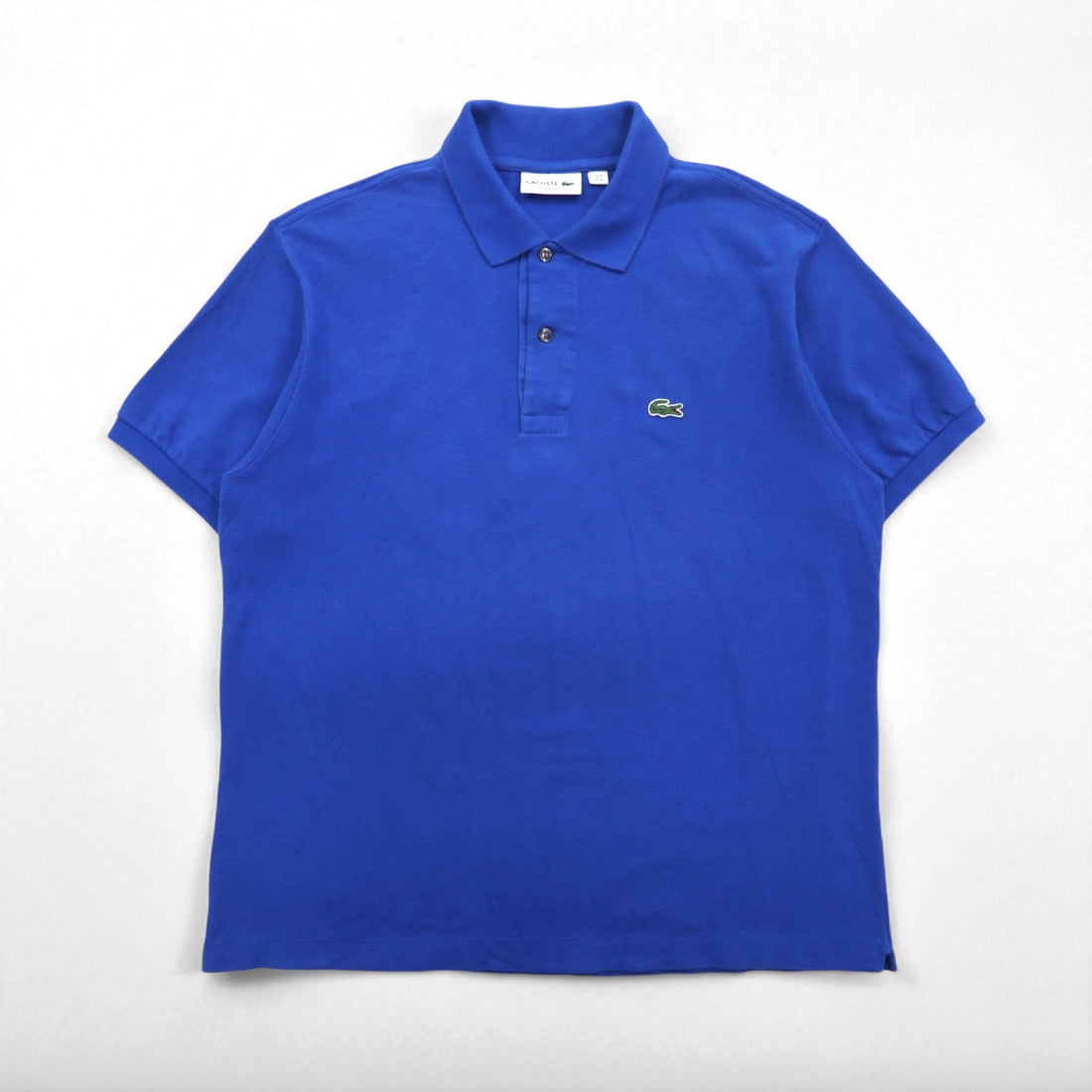 LACOSTE Classic Fit Polo Shirt L Blue Cotton Pique F8455