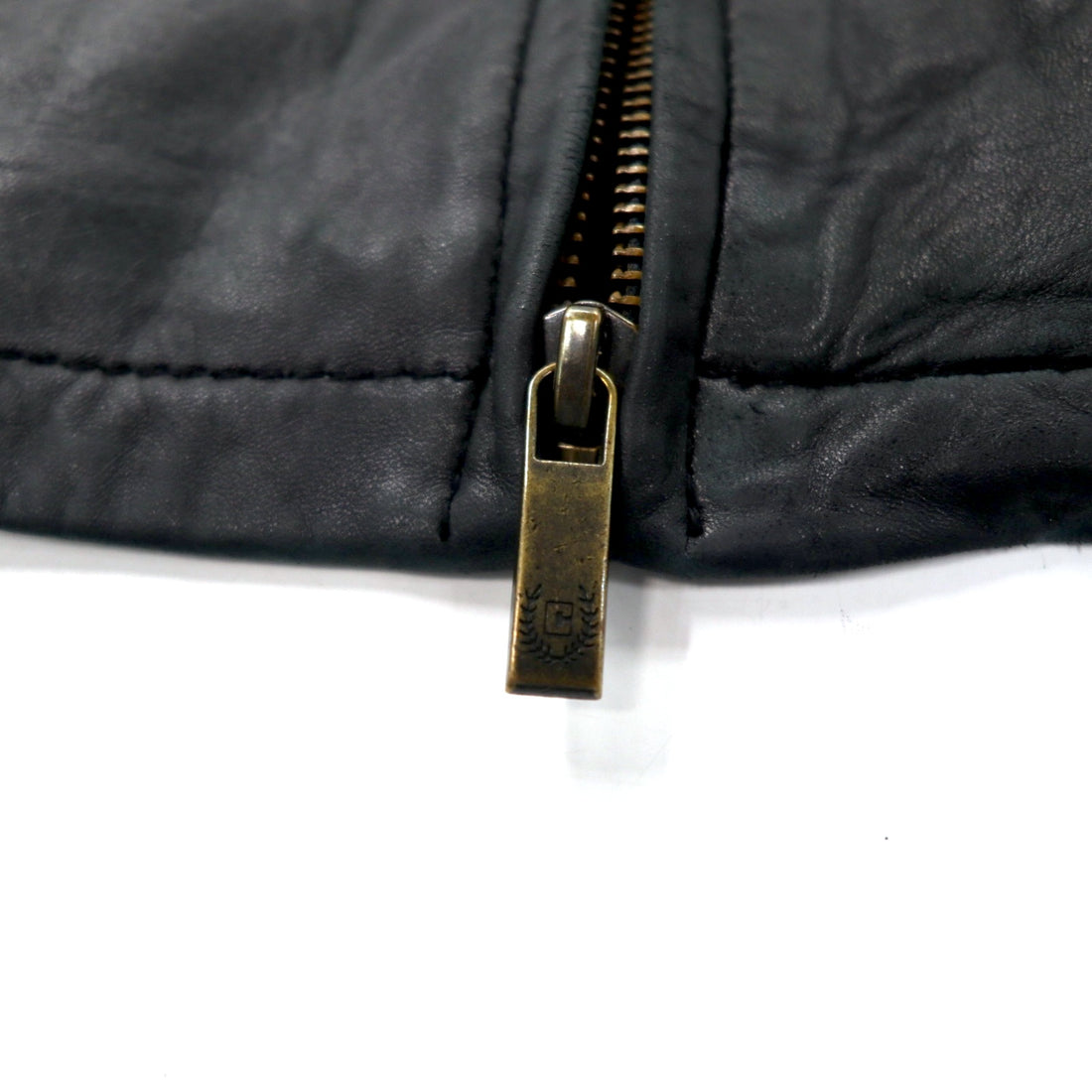 CHAPS Leather Jacket, Rider's Jacket, L, Black, Cowhide, Check Lining, Made in Pakistan