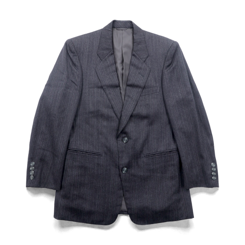 Christian Dior MONSIEUR 2Bテーラードジャケット S グレー ストライプ ウール オールド 日本製