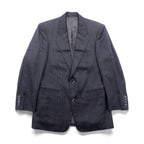 Christian Dior MONSIEUR 2Bテーラードジャケット S グレー ストライプ ウール オールド 日本製