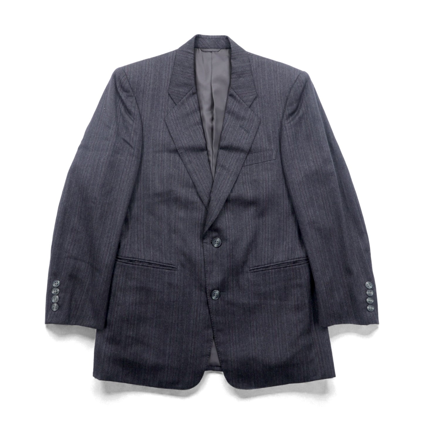 Christian Dior MONSIEUR 2Bテーラードジャケット S グレー ストライプ ウール オールド 日本製