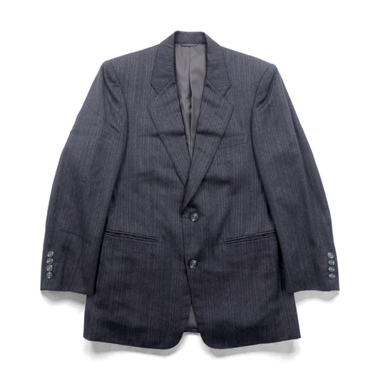 Christian Dior MONSIEUR 2Bテーラードジャケット S グレー ストライプ ウール オールド 日本製