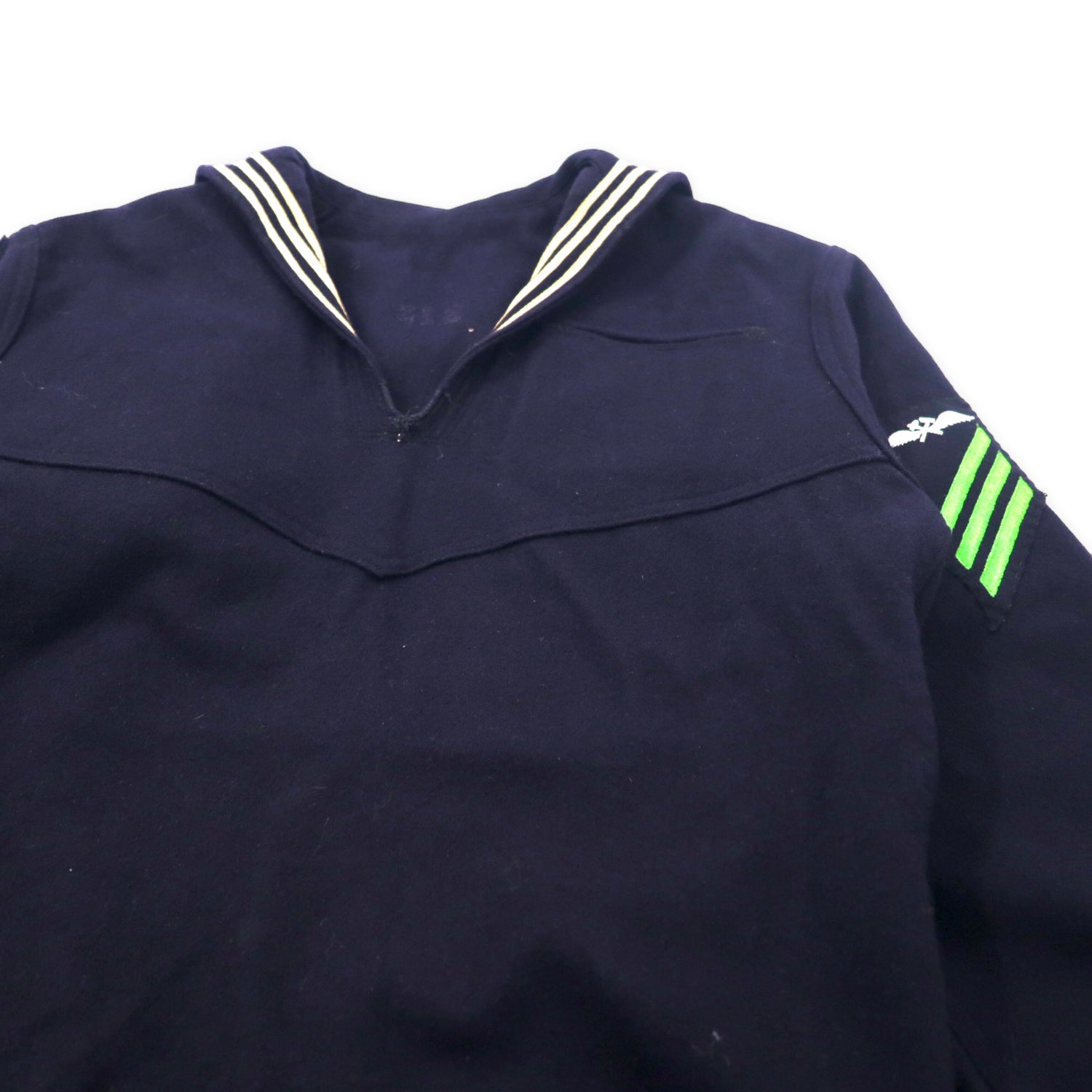 US Navy 70's Sailor Shirt 38R Navy Wool Brownwood MFG. Military