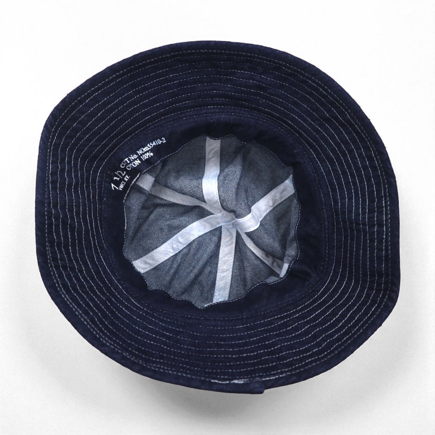 US ARMY 米軍 M37 ミリタリー デニム ファティーグハット バケットハット 60cm インディゴ ブルー レプリカ 55410-2 YMCL KY 未使用品