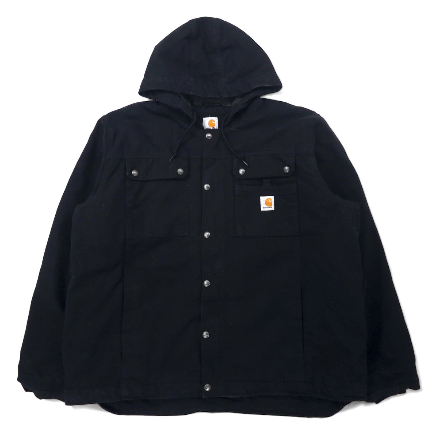 carhartt ウォッシュド ダック シェルパラインド ユーティリティージャケット XL ブラック コットン ボアライナー RELAXED FIT WASHED DUCK SHERPA-LINED UTILITY JACKET 103826