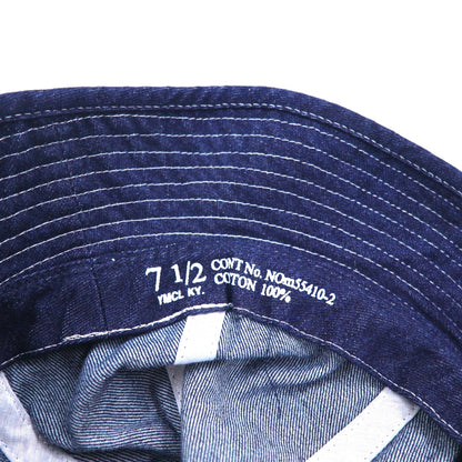 US ARMY 米軍 M37 ミリタリー デニム ファティーグハット バケットハット 60cm インディゴ ブルー レプリカ 55410-2 YMCL KY 未使用品