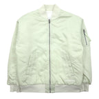NIKE Sportswear Essential Reversible MA-1 Varsity Bomber Jacket Flight Jacket XS White Green Nylon Quilted FN3168-020