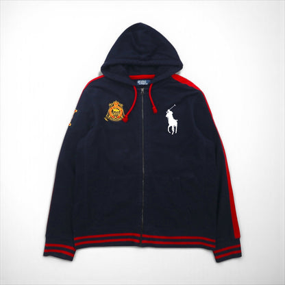 Polo Ralph Lauren 90s Big Pony Reverse Weave Jersey Set, Size L, Navy, Talon Zip