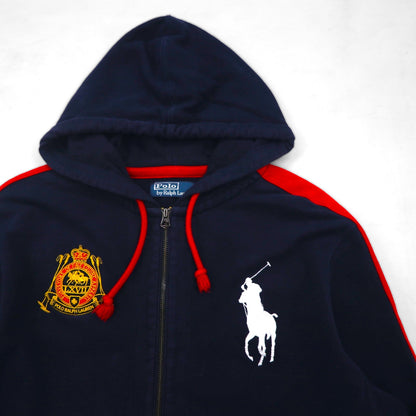 Polo Ralph Lauren 90s Big Pony Reverse Weave Jersey Set, Size L, Navy, Talon Zip