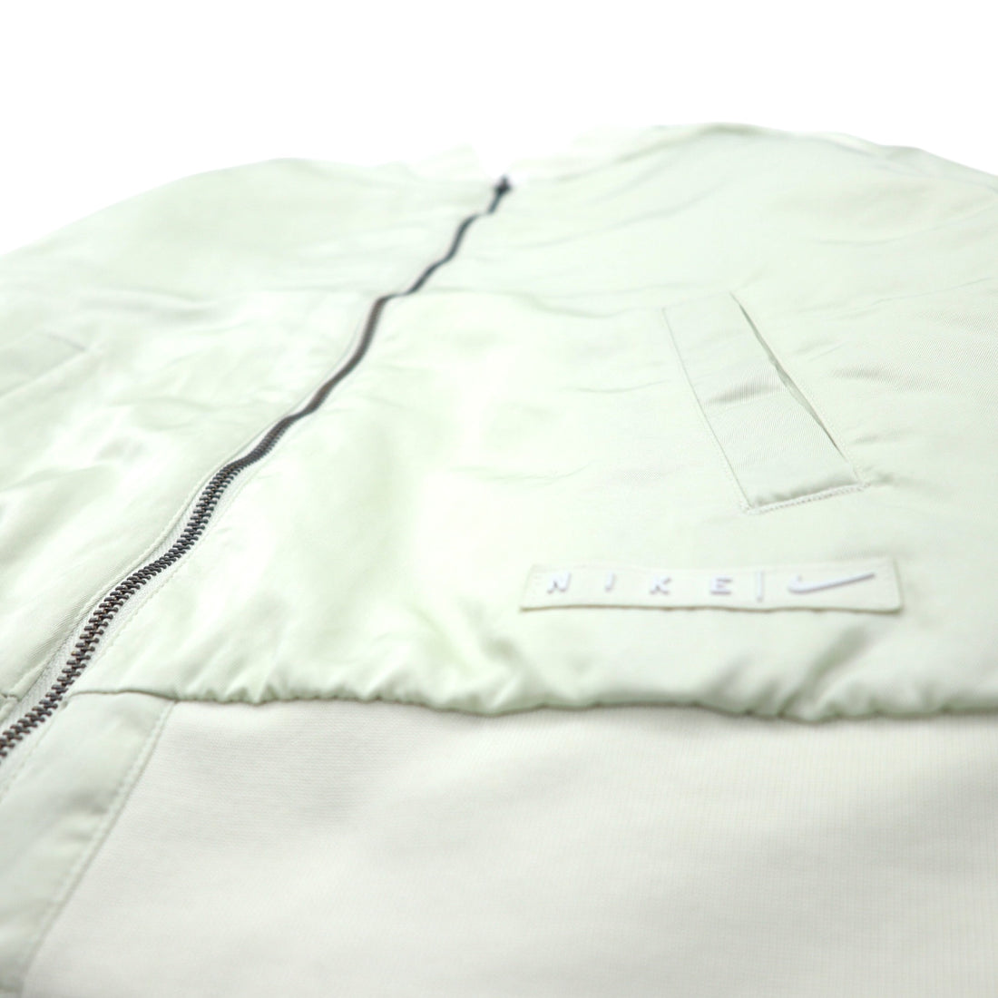 NIKE Sportswear Essential Reversible MA-1 Varsity Bomber Jacket Flight Jacket XS White Green Nylon Quilted FN3168-020