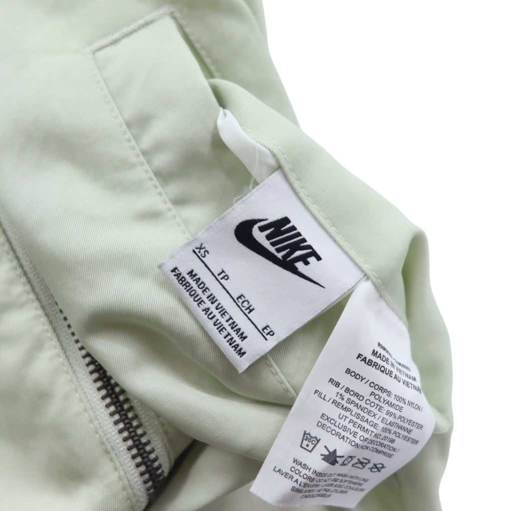 NIKE Sportswear Essential Reversible MA-1 Varsity Bomber Jacket Flight Jacket XS White Green Nylon Quilted FN3168-020