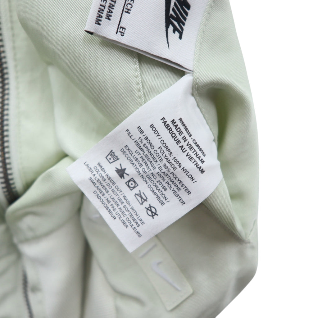 NIKE Sportswear Essential Reversible MA-1 Varsity Bomber Jacket Flight Jacket XS White Green Nylon Quilted FN3168-020