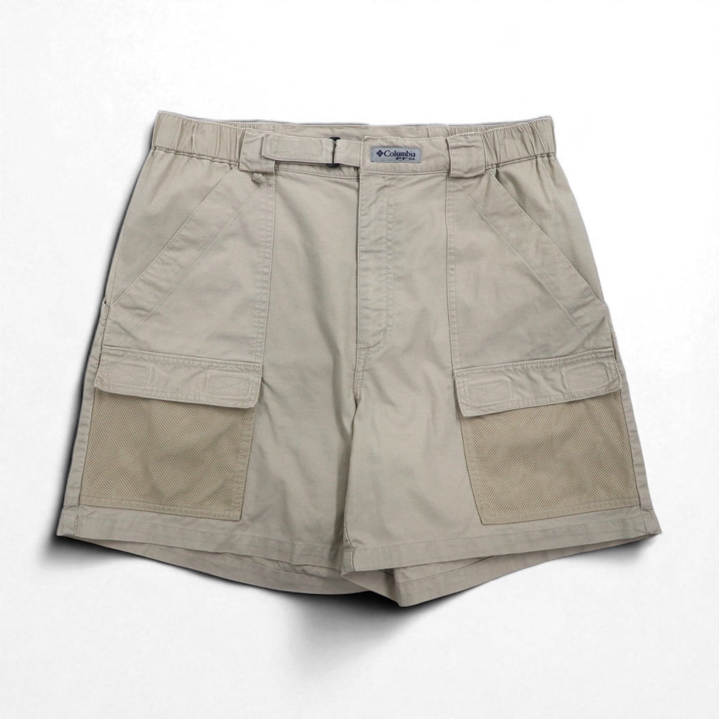 Columbia PFG Fishing Shorts Cargo Shorts Half Pants M Beige Cotton FM4011
