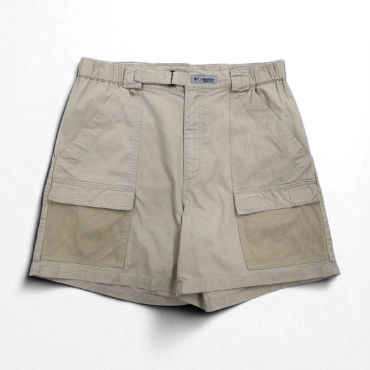 Columbia PFG フィッシングショーツ カーゴショーツ ハーフパンツ M ベージュ コットン FM4011