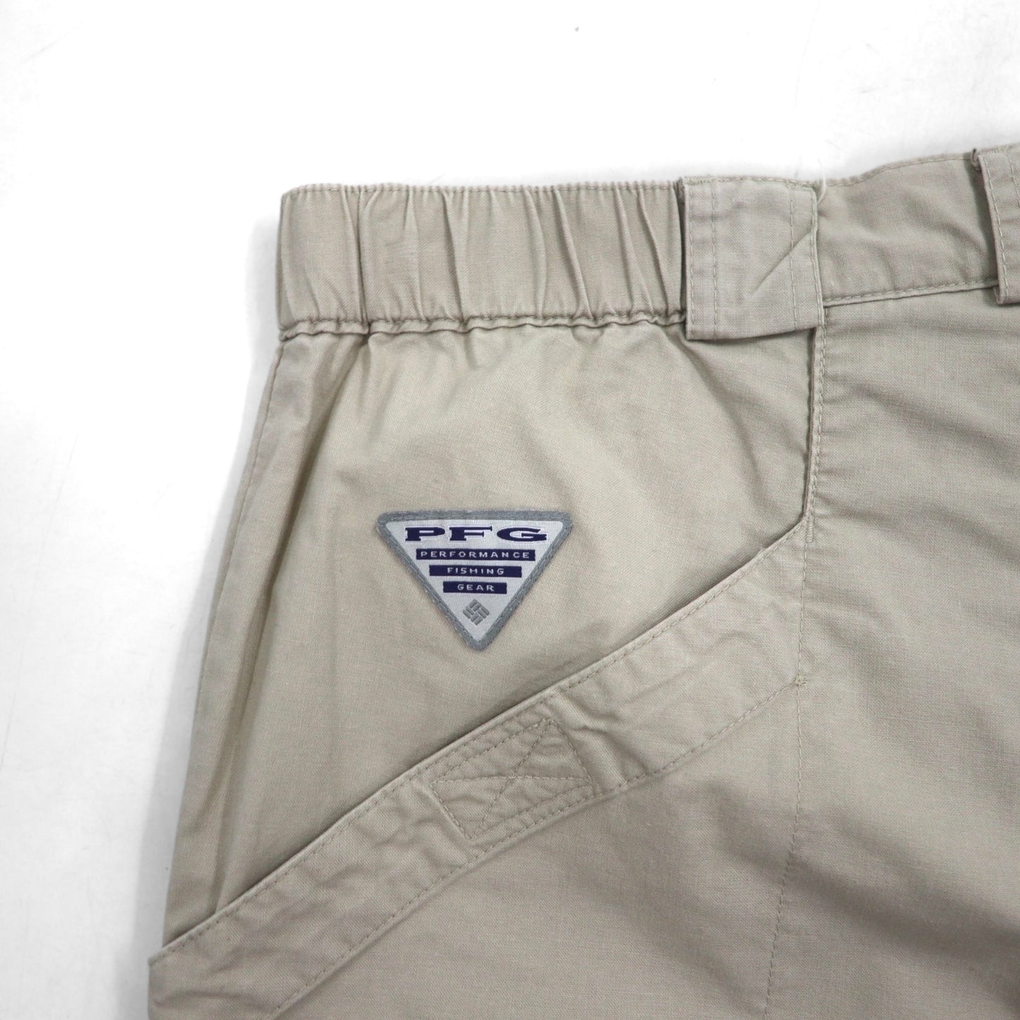 Columbia PFG Fishing Shorts Cargo Shorts Half Pants M Beige Cotton FM4011