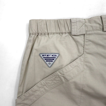 Columbia PFG Fishing Shorts Cargo Shorts Half Pants M Beige Cotton FM4011