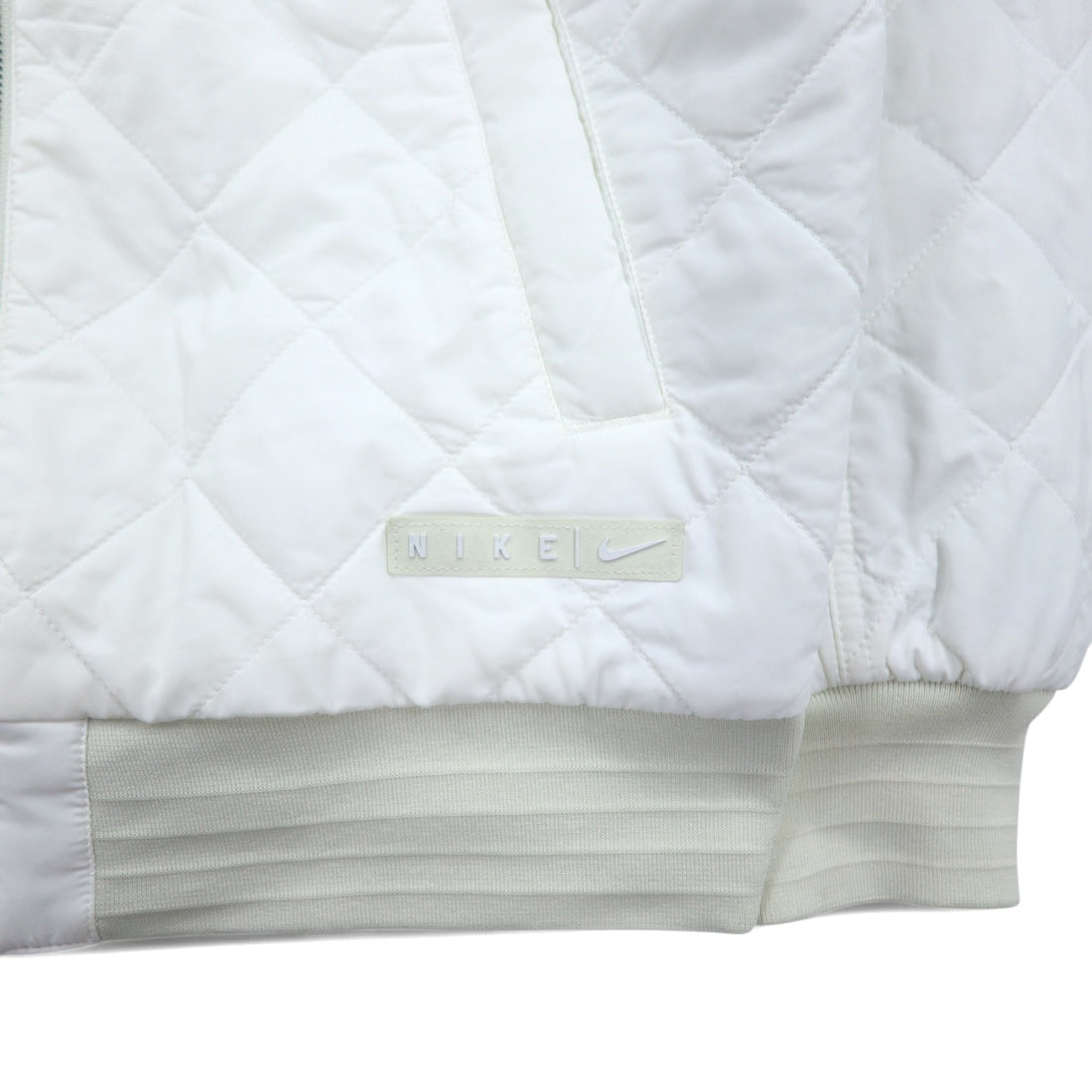 NIKE Sportswear Essential Reversible MA-1 Varsity Bomber Jacket Flight Jacket XS White Green Nylon Quilted FN3168-020