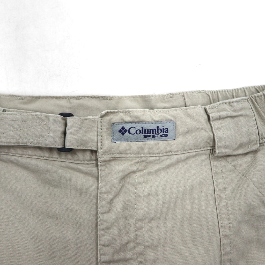Columbia PFG フィッシングショーツ カーゴショーツ ハーフパンツ M ベージュ コットン FM4011