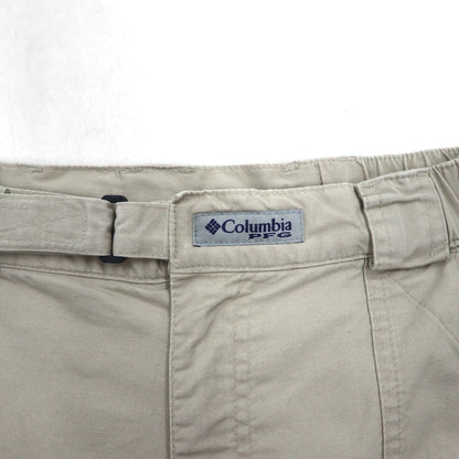 Columbia PFG Fishing Shorts Cargo Shorts Half Pants M Beige Cotton FM4011