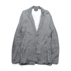 EMPORIO ARMANI シルキーニット テーラードジャケット M グレー イタリア製