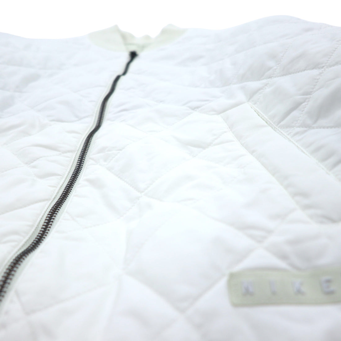 NIKE Sportswear Essential Reversible MA-1 Varsity Bomber Jacket Flight Jacket XS White Green Nylon Quilted FN3168-020