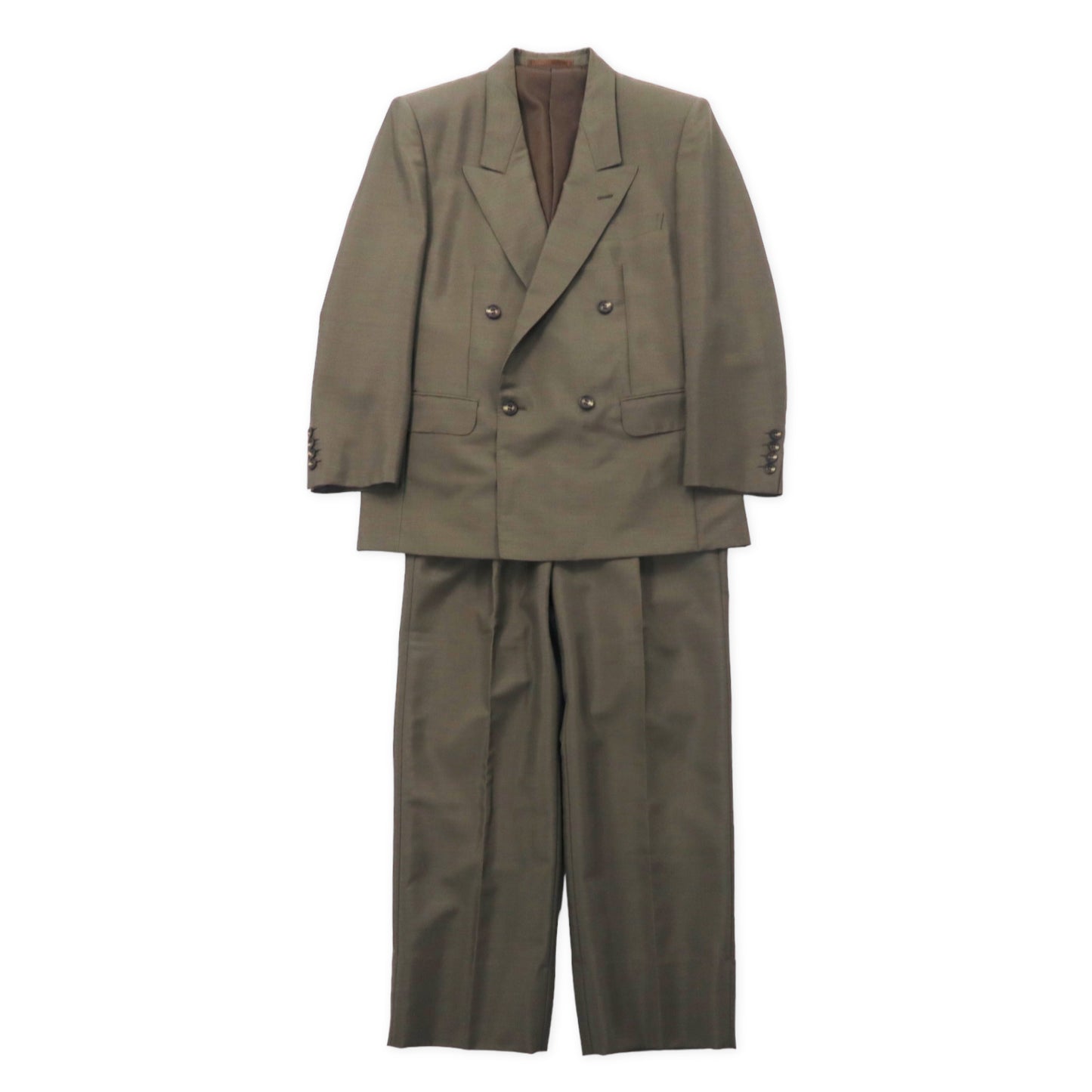 Christian Dior Monsieur Double Suit Setup A-5 170 KhaKI Call Insectic Wool  Max Mixed Vintage Japan Made