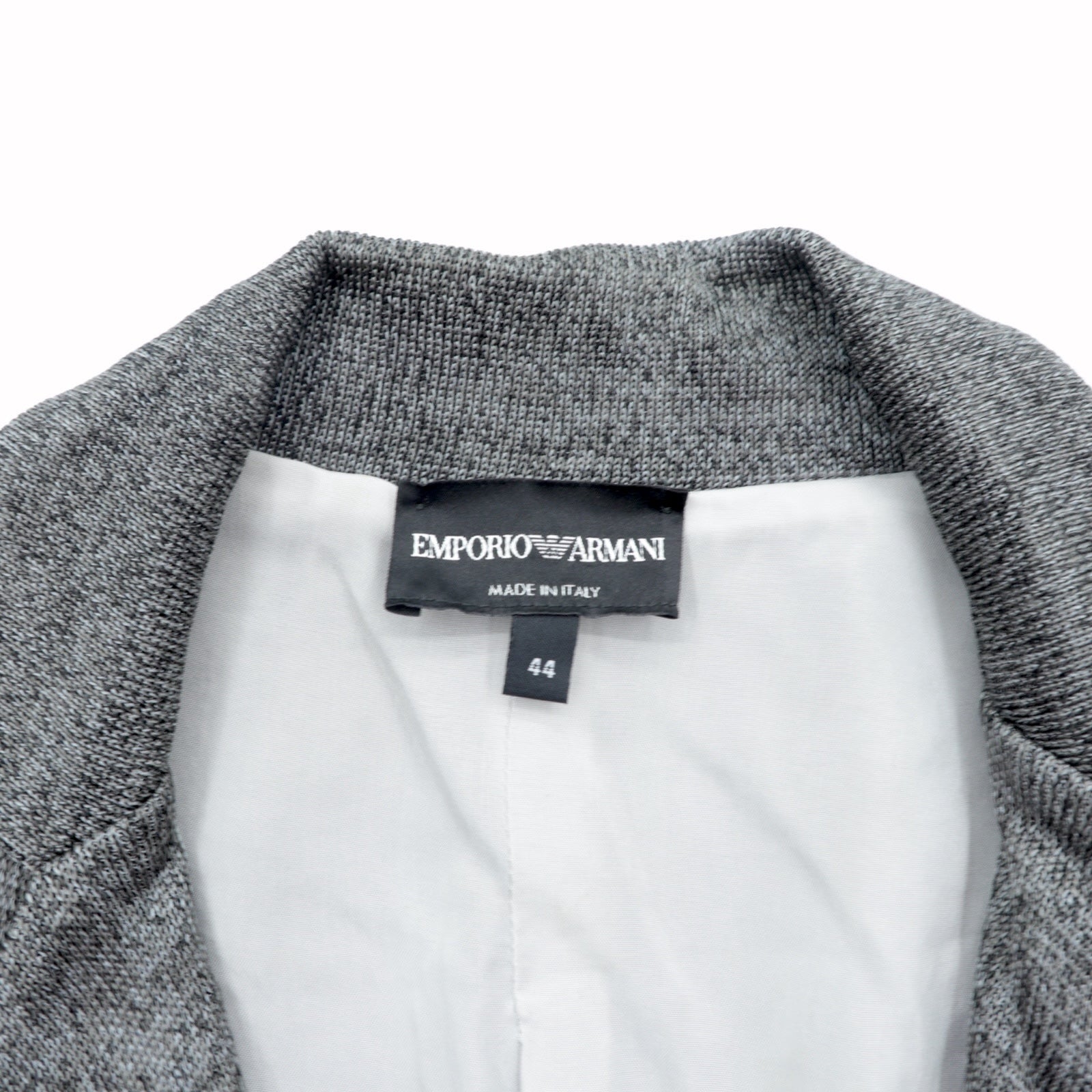 EMPORIO ARMANI シルキーニット テーラードジャケット M グレー イタリア製