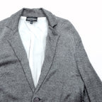EMPORIO ARMANI シルキーニット テーラードジャケット M グレー イタリア製