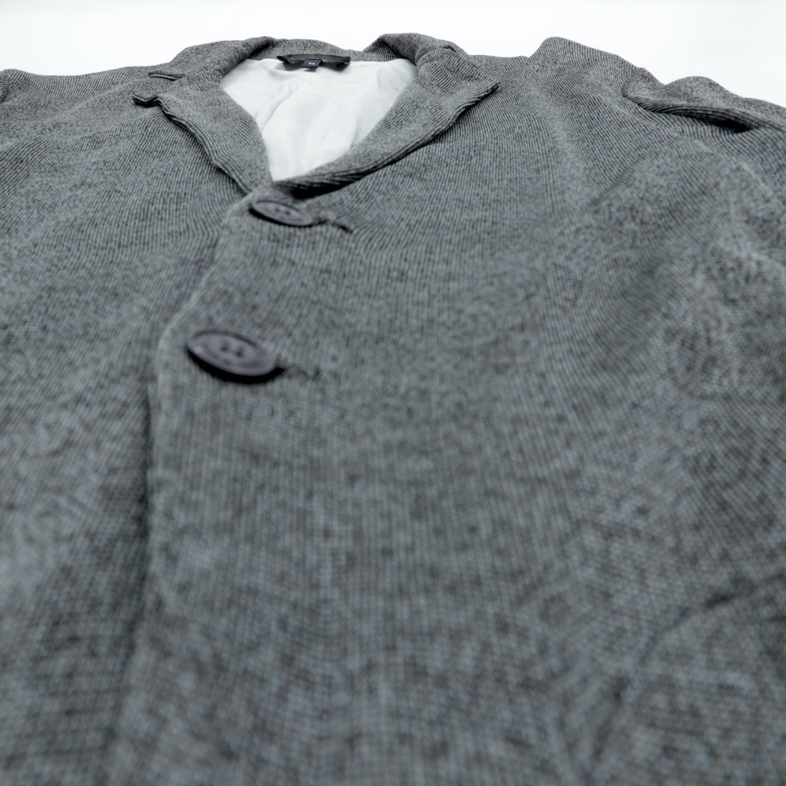 EMPORIO ARMANI シルキーニット テーラードジャケット M グレー イタリア製