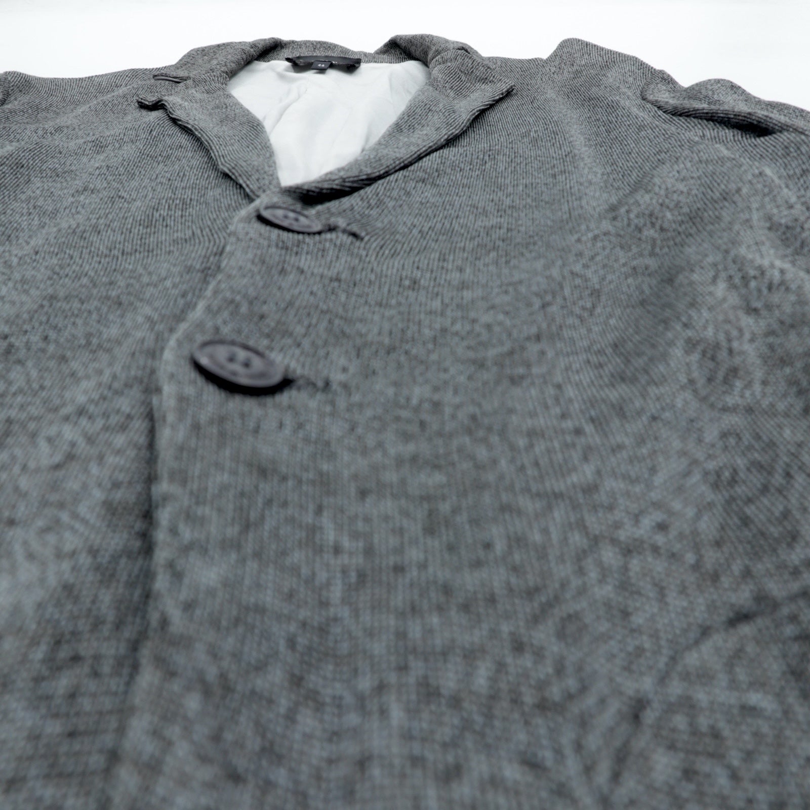 EMPORIO ARMANI シルキーニット テーラードジャケット M グレー イタリア製