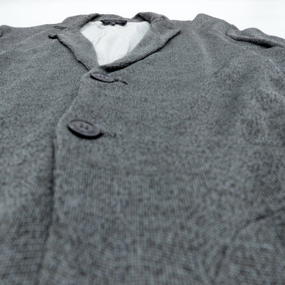 EMPORIO ARMANI シルキーニット テーラードジャケット M グレー イタリア製