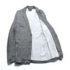 EMPORIO ARMANI シルキーニット テーラードジャケット M グレー イタリア製