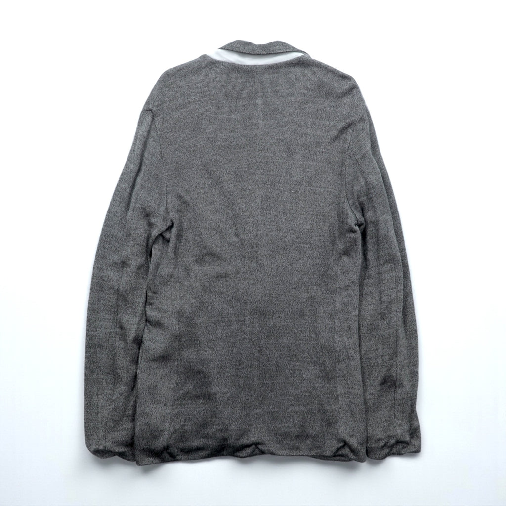 EMPORIO ARMANI シルキーニット テーラードジャケット M グレー イタリア製